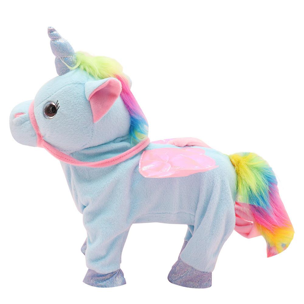Unicorn Walking Plush Toy With Singing And Swinging Features For Kids Bedroom Decor