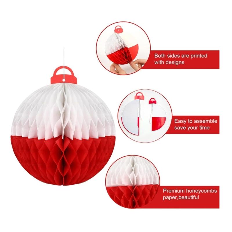 10 Stück Elegante Bobber Papierwabenbälle Dekoration für Angler-Mottoparty Tisch- und Decken Dekorationen