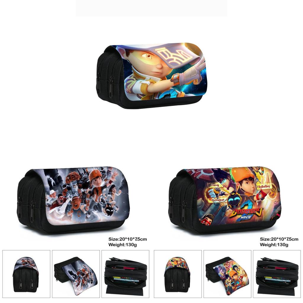 Elements Hero Boboiboy Layer Pencil Case With Spacious Storage For Students And Kids
