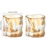 2pcs Whiskey Glass Party Cocktail Glass Juice Iced Coffee Mugs Simple Irregular Twist Glass Cup Drinking Glasses Cocktail Glass