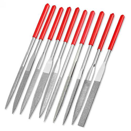 YUANXINWL 10-Piece Set of 3x140mm Stainless Steel Metal Files with Precision Grinding Sticks for DIY Polishing, Metal, Wood, Iron, Alloys, and Ceramic