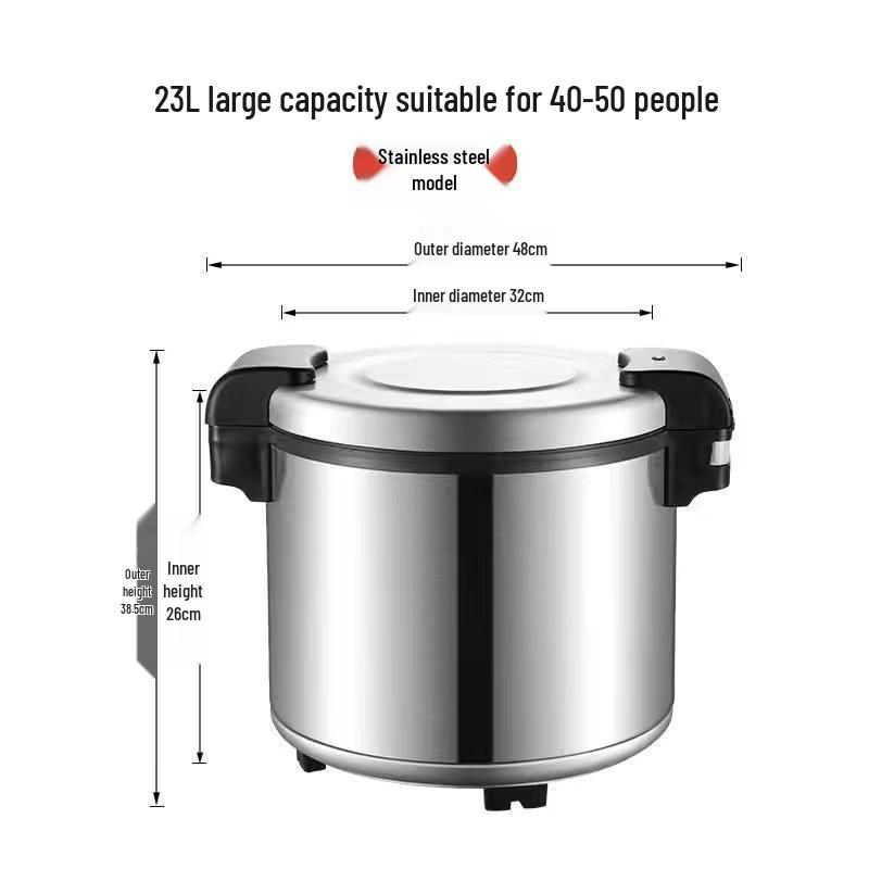 110V Commercial Stainless Steel Electric Rice Cooker with Large Capacity