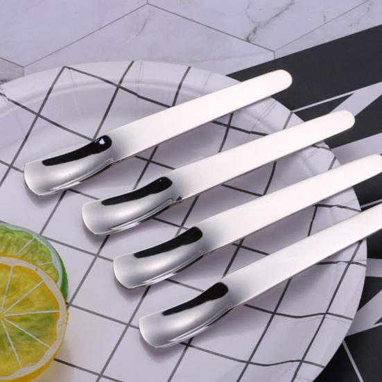 1Pc Stainless Steel Ice Cream Yogurt Dessert Spoon Stirring Kitchen Flatware