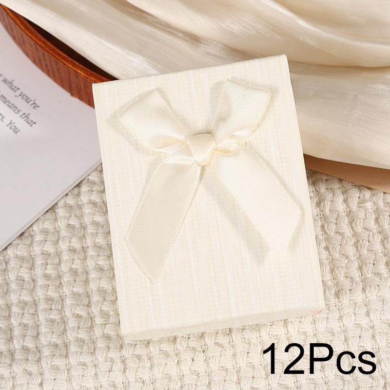 1Pc Cardboard Earring With Sponge Inside Ring Bow Bracelets Gift Box Rectangle Jewelry Set Necklace Packaging Boxes