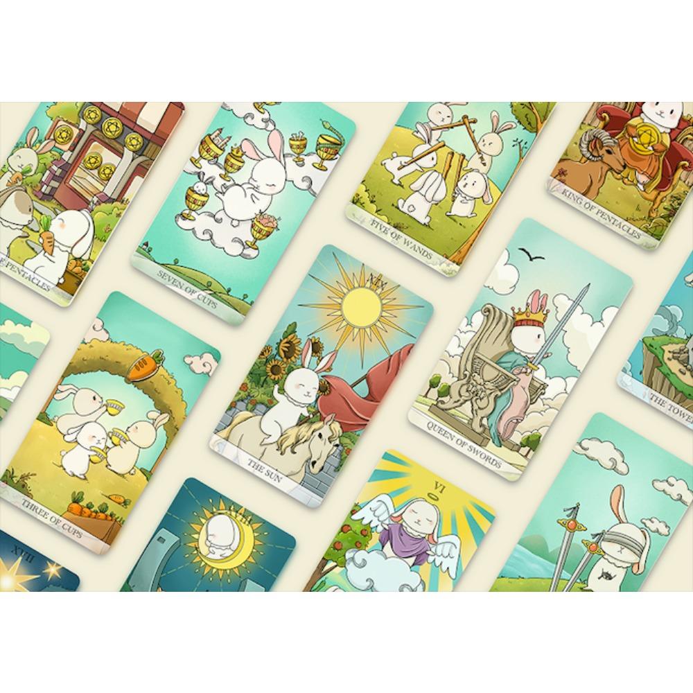 10,3 x 6 cm großes Sternenhase – kostenloses Cloud-Tarot-Deck mit 81 Karten. Folgen Sie dem Rider Waite System