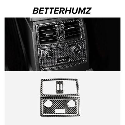 For BMW 5 Series E60 E61 2005-2010 Carbon Fiber Rear Exhaust Vent Outlet Trim Sticker Tuning Cover Car Interior Accessories