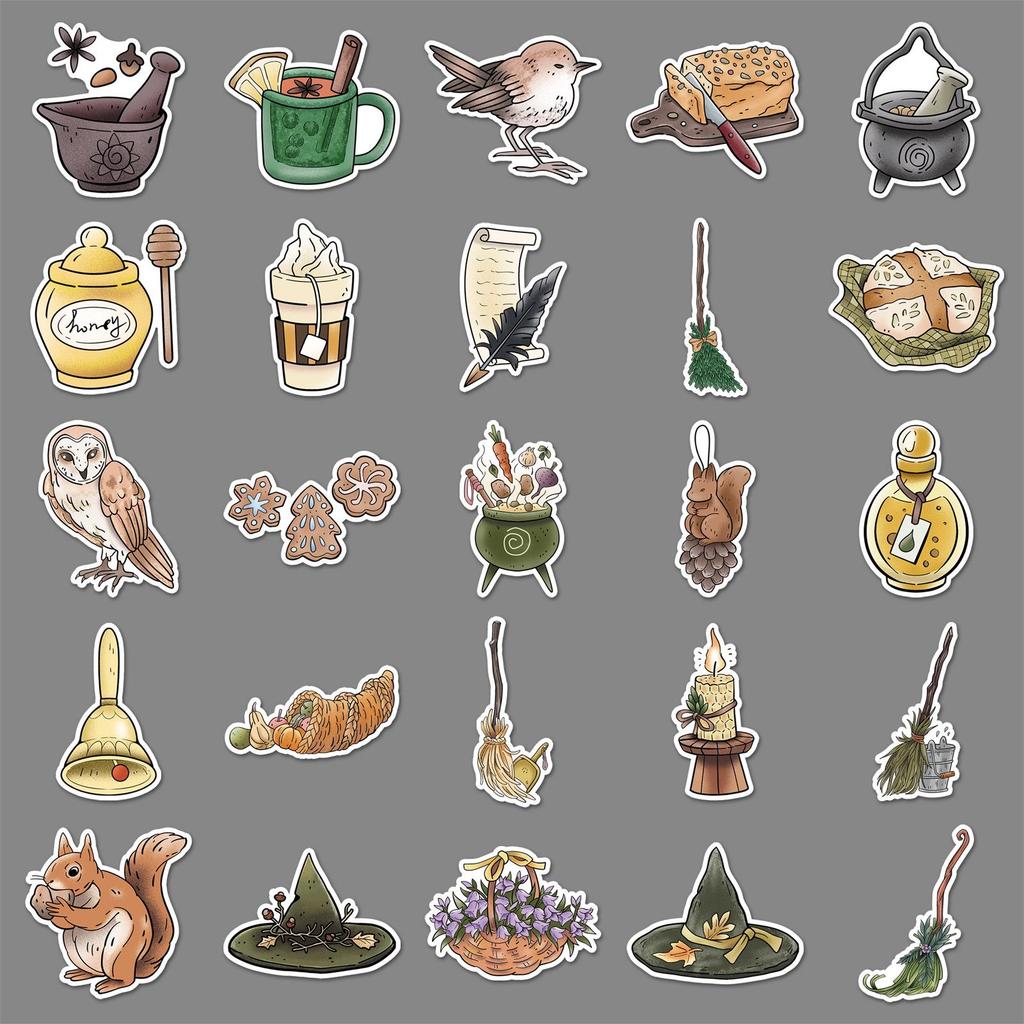 50 Mori Style Magic Graffiti Stickers: Creative Decoration for Phones & Computers