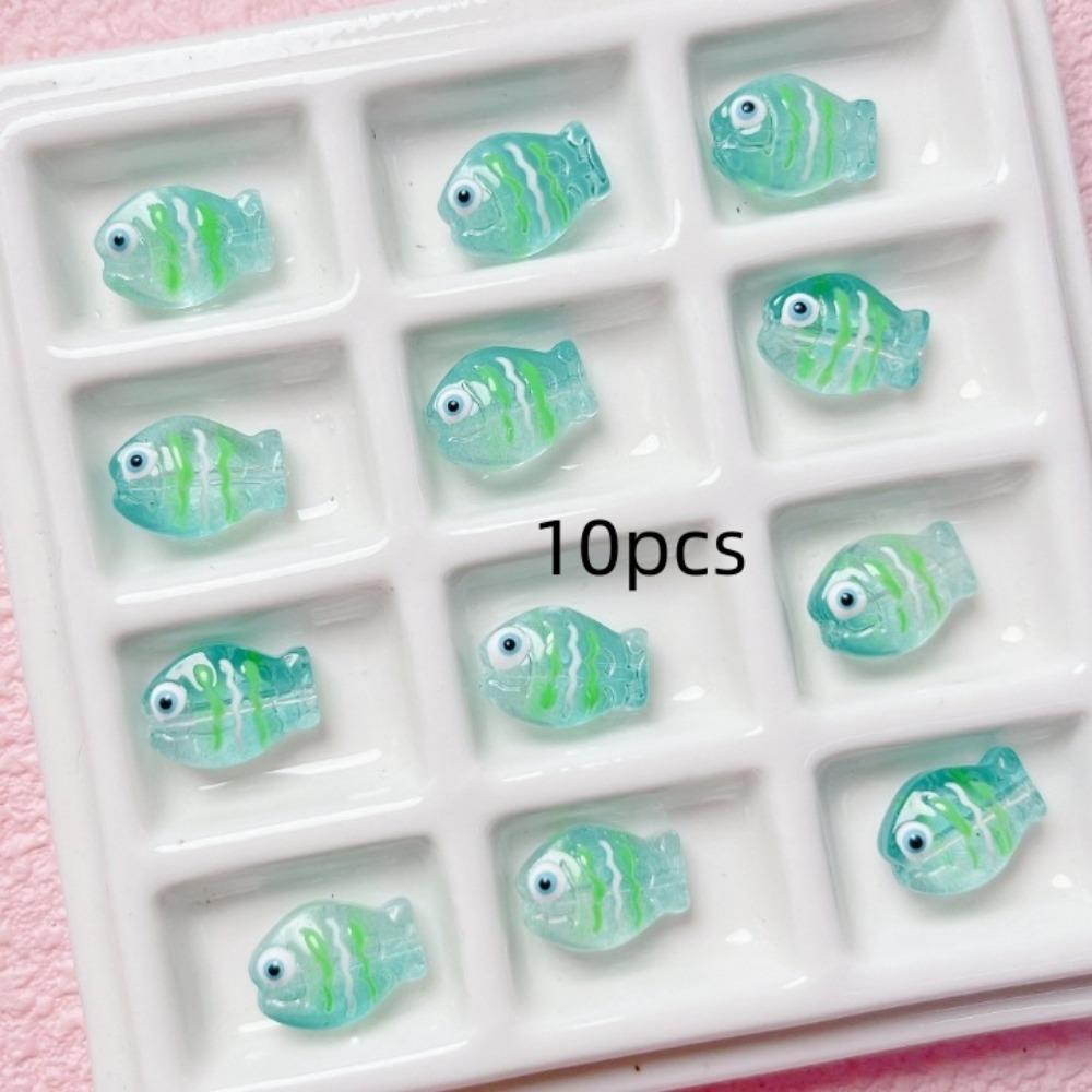 10pcs/set Colorful Mini Fish Beads Cartoon Jewelry Making Material  Bracelet Making Kit