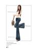 Yi Mengling Retro Washed Women's Micro-Flare Jeans - 2026 Spring Collection, High Elasticity Slim Fit.