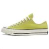 1970s Low Top Canvas Shoes Unisex Green A11446C
