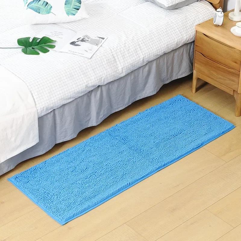 Long Size Bathroom Mat Carpet Chenille Bath Mat Non-slip Rugs For Bathtub Side Water Absorption Toilet Floor Mat 50*120 50*140cm