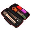 Durability EVA Microphone Storage Box Fit Two Wireless Mics with Adjustable Stand Metal Adapter Secure Zippered Pocket