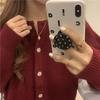 European 100% Pure Wool Knitted Cardigan: Women's Round Neck, Autumn/Winter, High-End Loose Fit Sweater Coat