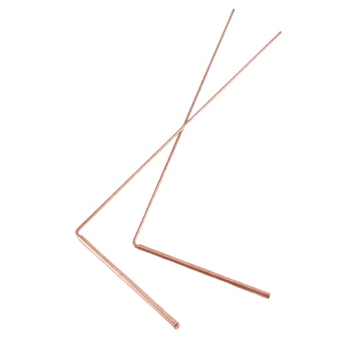 Roisin Copper Dowsing Rods, Pure Copper, 2-Piece Divination Rod - For Divination Water, Treasure (A), Durable and Easy to Use Gold