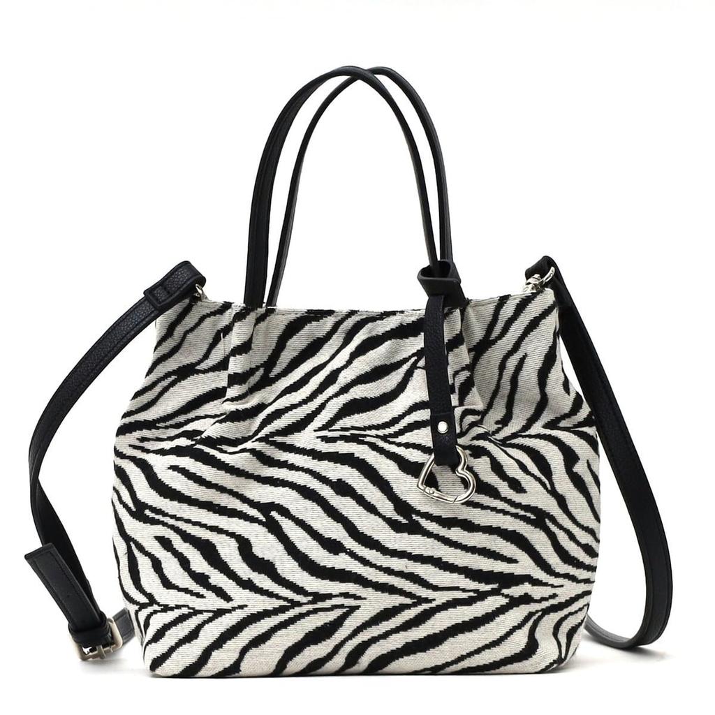 Cuco Animal Print Knob Handle 2-Way Mini Tote Bag 2553111004 Zebra (414)