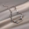 Korean Retro Geometric Diamond Chain Luxury Bracelet