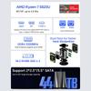 AOOSTAR R7 NAS Mini PC, AMD Ryzen 7 5825U 8 Cores Max 4.5GHz, 32GB DDR4 RAM 1TB SSD, HDMI+DP+Type-C Triple 4K Display,