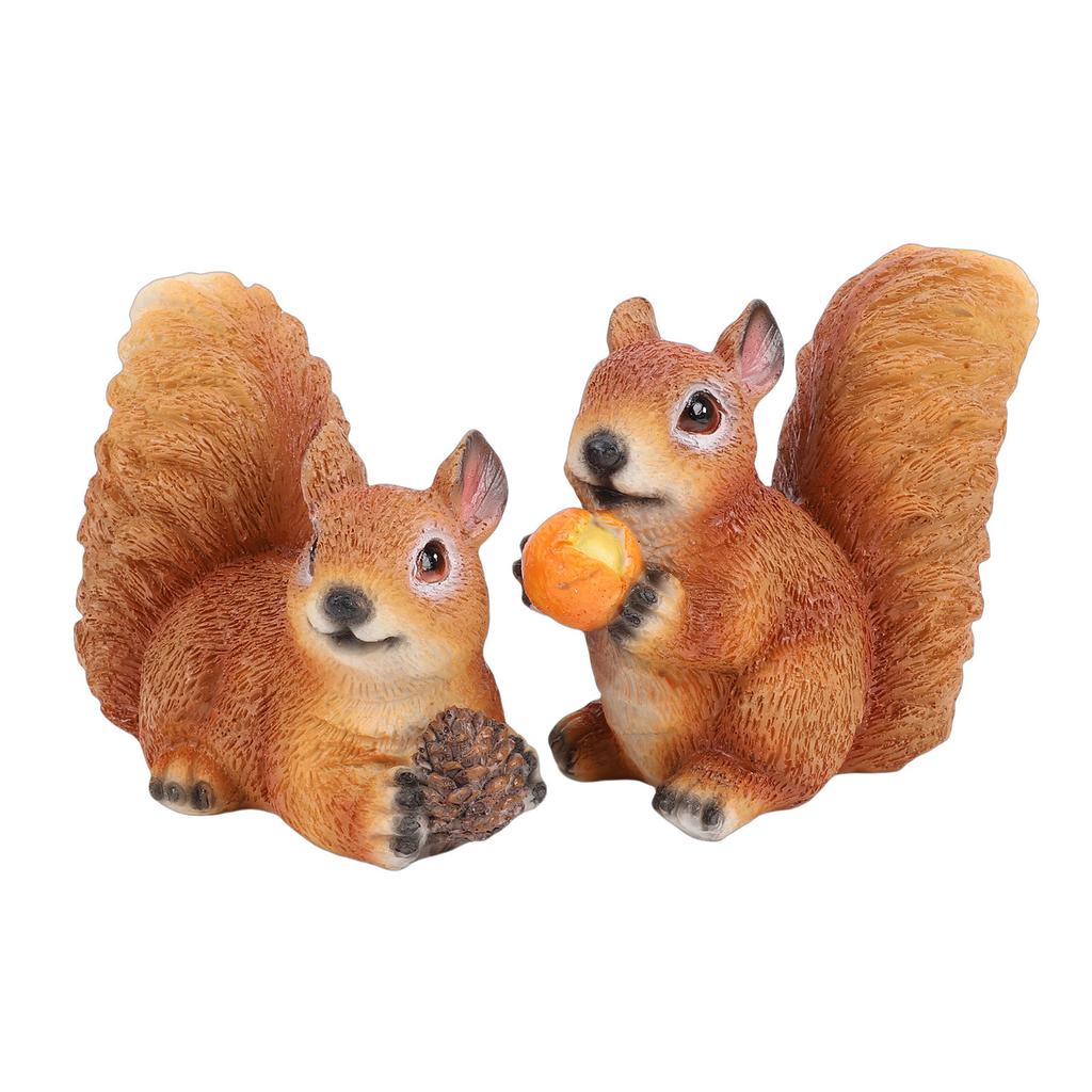  2PCS   Sculptures Resin Garden Animal Statue   Figurine Decor for Outdoor Patio Lawn Yard Ornaments 