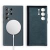 Für Magsafe Hülle Samsung Galaxy S25 Ultra S26 Premium Echtes Leder Cover Magnetische Funda S23Plus S23Ultra Hüllen Vollständige Abdeckung