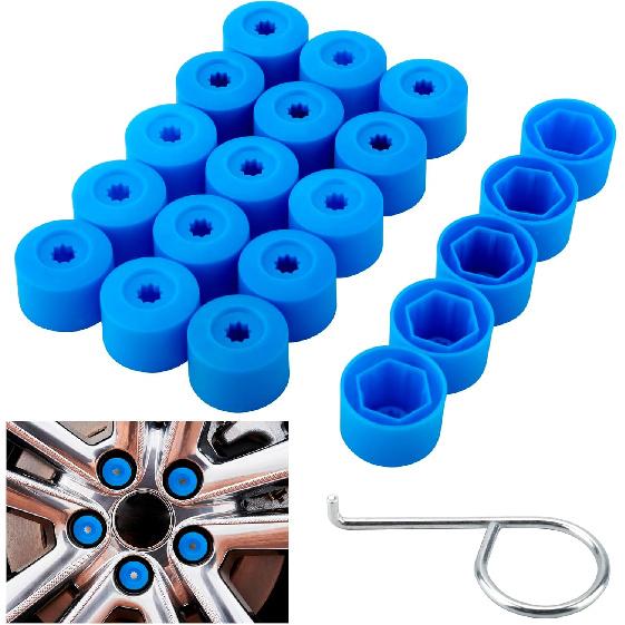 20Pcs Car Wheel Lug Nut Covers,17mm Tire Bolt Caps with Removal Tool,Lug Nut Cover Compatible with VW Jetta Beetle Passat Golf GTI CC,Replaces for