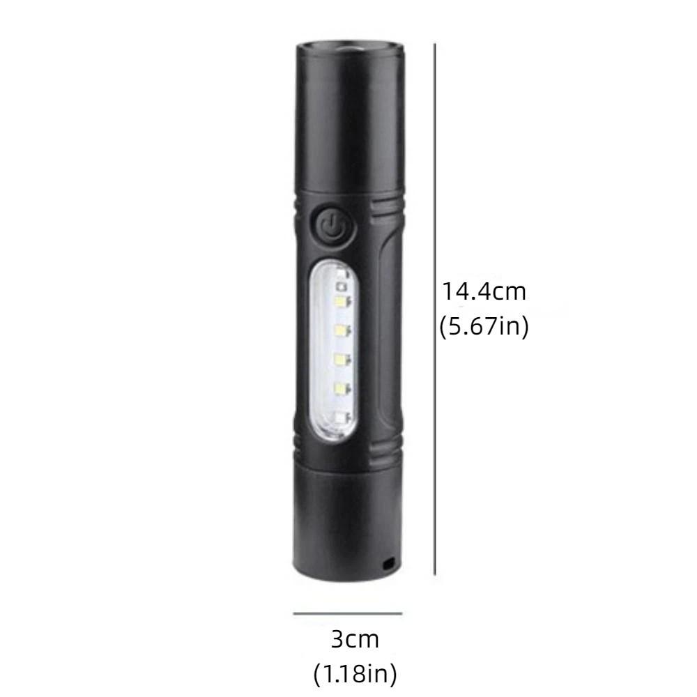 With Whistle LED Emergency Flashlight Small Portable Flashlight  Outdoor Survival