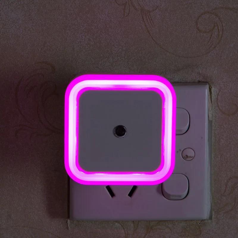 1-4pcs LED Wireless Sensor Night Light EU US Plug Mini Square Night For Baby Children Living Room Bedroom Corridor Lighting Lamp