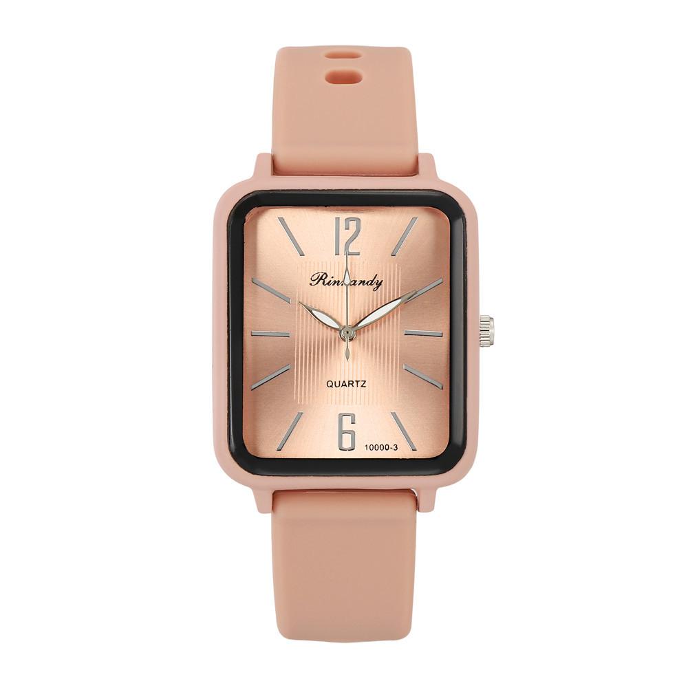New Fashion Silicone Women Watches Qualities Rectangle Men Quartz Wristwatch With Bracelet Simple Black White Female Clock Gift