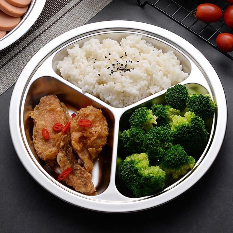 PYTHONIC 3-Compartment 304 Stainless Steel Lunch Box (10-Pack)