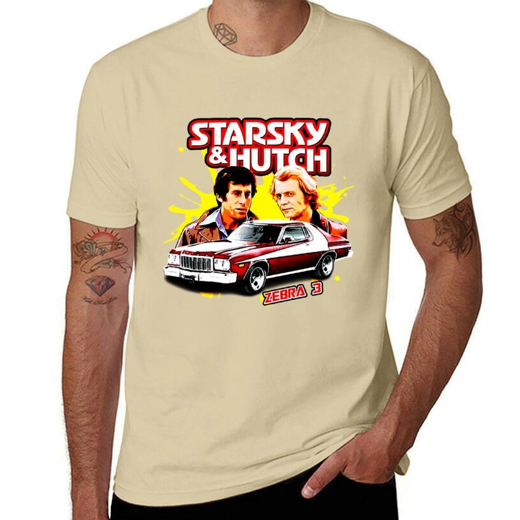 Starsky och Hutch TV-serie T-shirt sommartopp vintagekläder för män