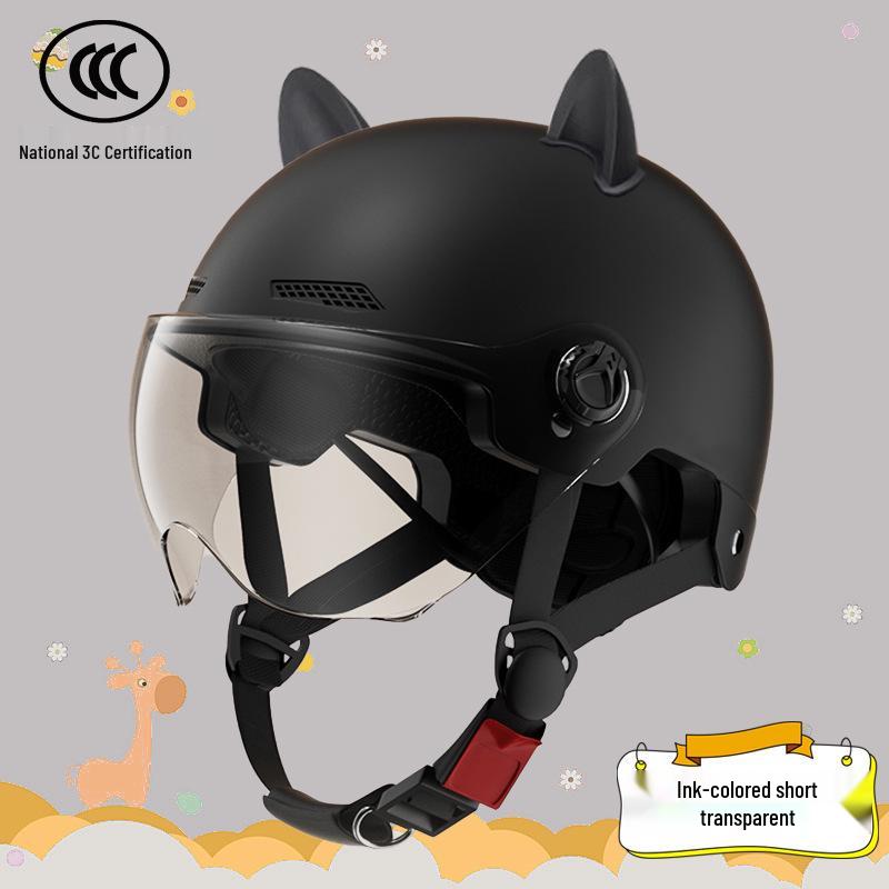 2026 Cat Ear Electric Bike Helmet 3C Certified - Unisex Summer Sun Protection