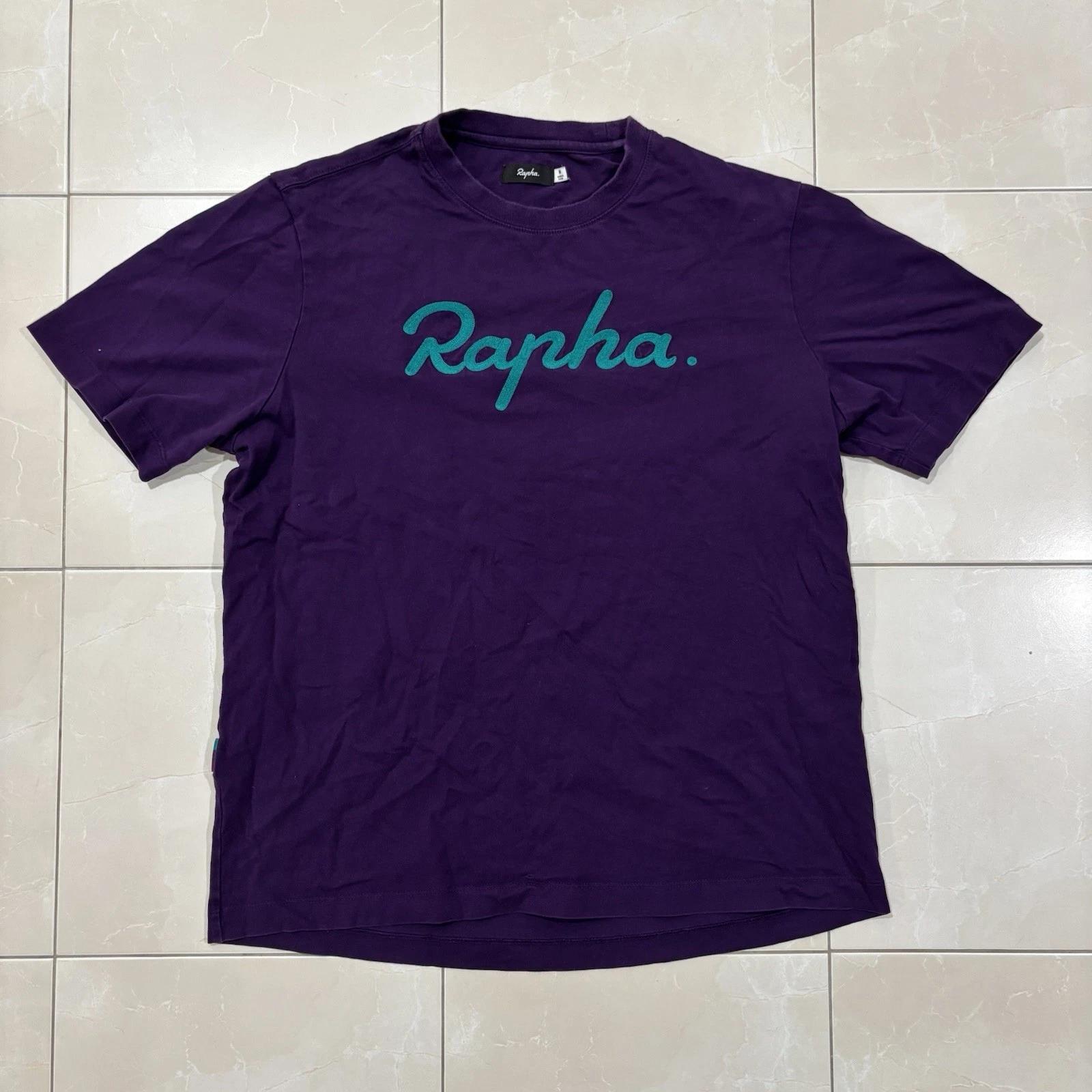 

Rapha Cycling T Shirt Purple Blue Chain Stitch Logo Men’s M Bike Biking Cycle S