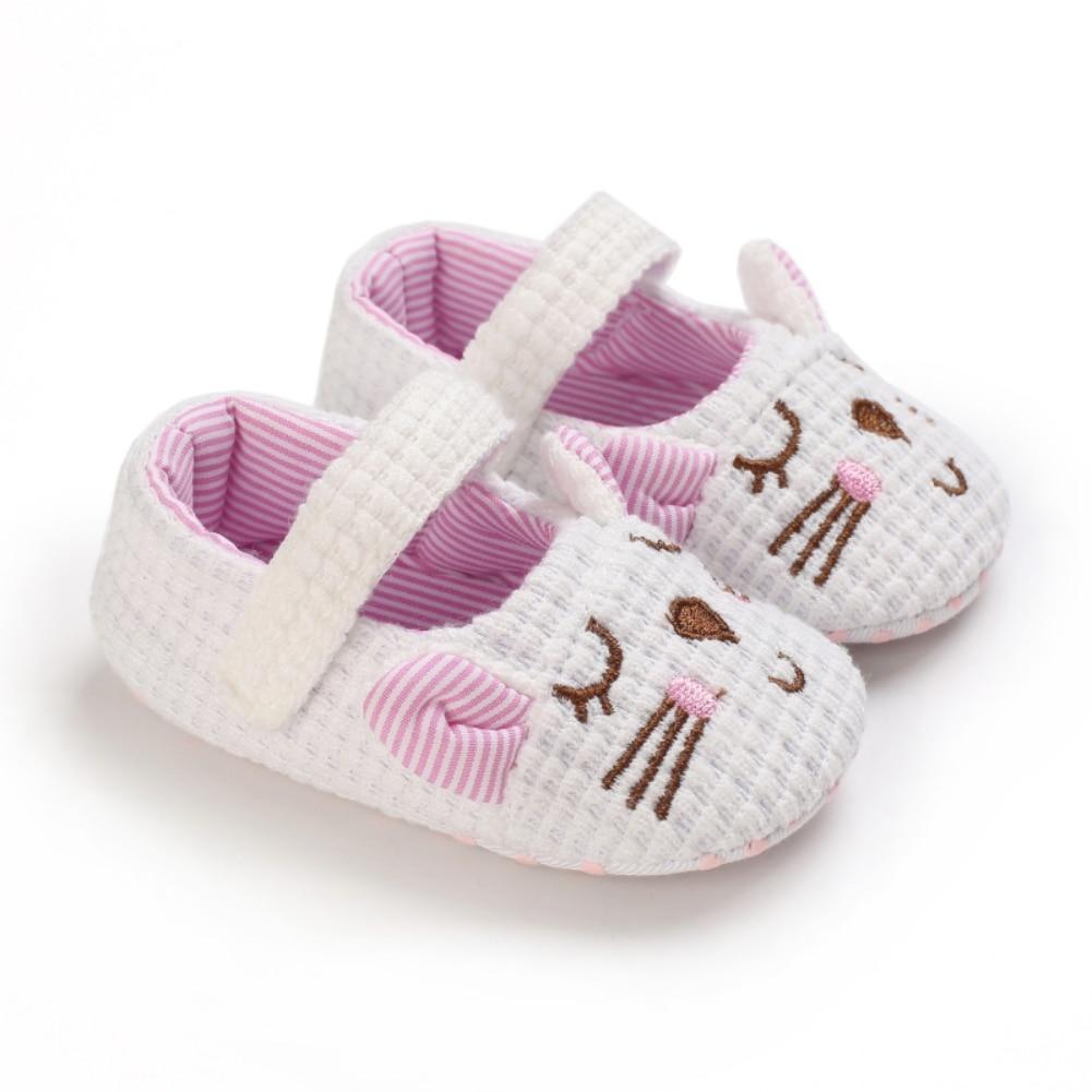Baby Cartoon Non Slip Walking Shoes 0-18M Baby Buckle Cute Baby Shoes