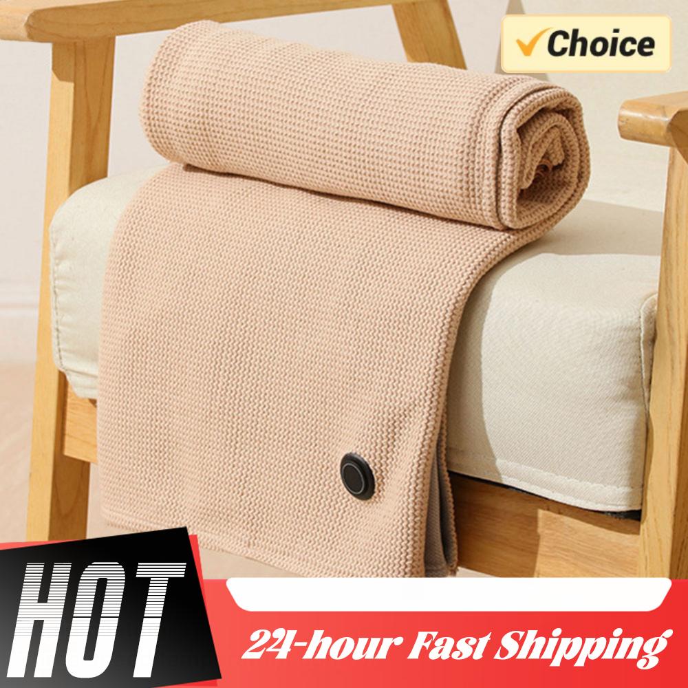 3 Levels Temperature USB Electric Heated Blanket Wearable Heated Blanket Washable Warmer Blanket Shawl Portable Warmer Blanket