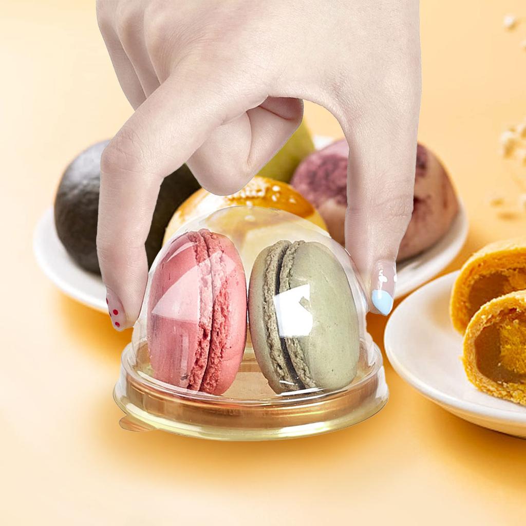 50pcs Transparent Cake Box Container Transparent Cupcake Dome Pastry Baking Packaging Boxes Wedding Party Supplies Gifts Decor