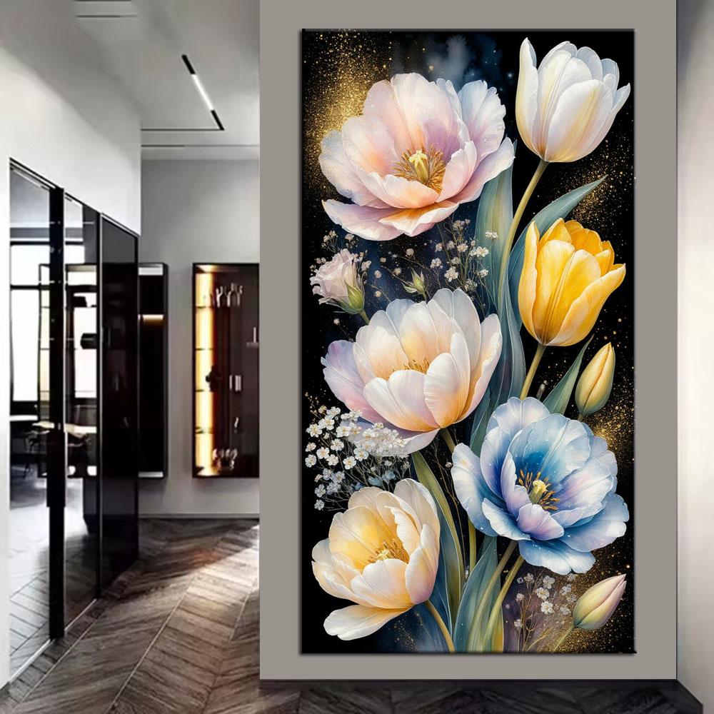 Beautiful flowers DIY Diamond Painting Cross Stitch Full Drills Diamond Mosaic New Collection Home Decor