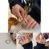 Ins Distinctive Style Geometric Pearl Chain Ring For Women With Fashionable Versatility