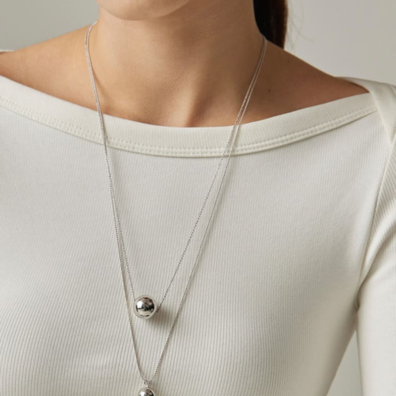 

by hyeres Biggy ball necklace (Silver) BH7N53714WB700 single type