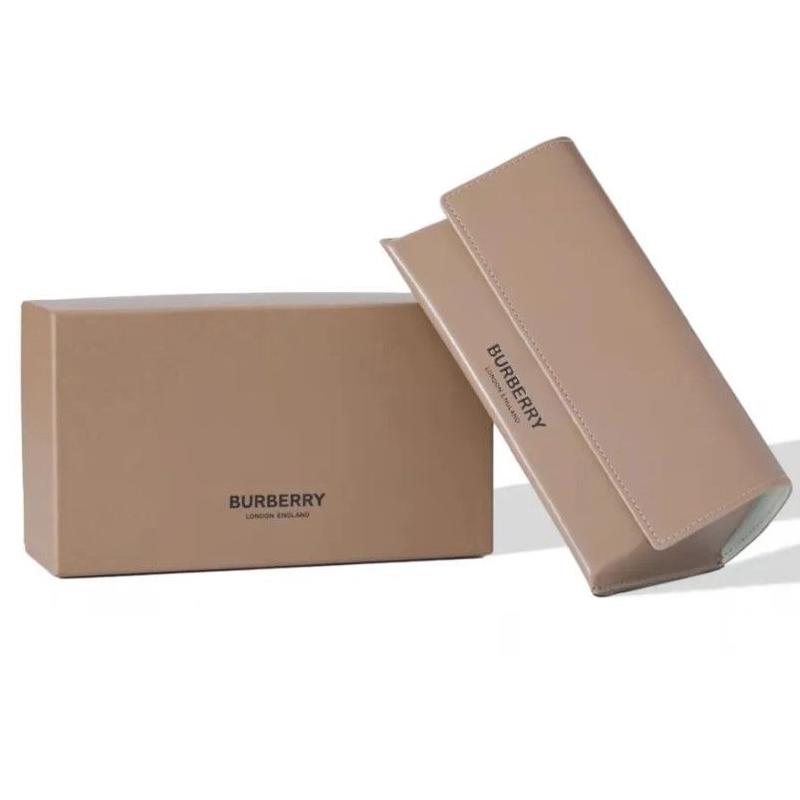 Burberry Temple Letter Acetyl Round Frame Sunglasses Men's Yellow