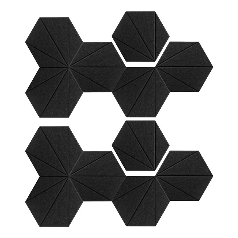 Set of 12 Self Adhesive Acoustics Foam Panels Soundproof Wall Panels Suitable for Recordings Studios and Classrooms