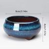 Round Succulent Flower Pot Round Glazed Thick Artistic for Offices Bedrooms Balconies