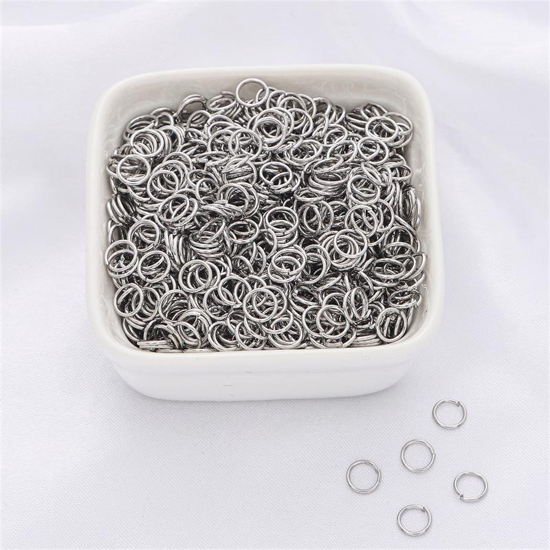 Gold-Filled Silver-White Open Jump Rings for DIY Jewelry