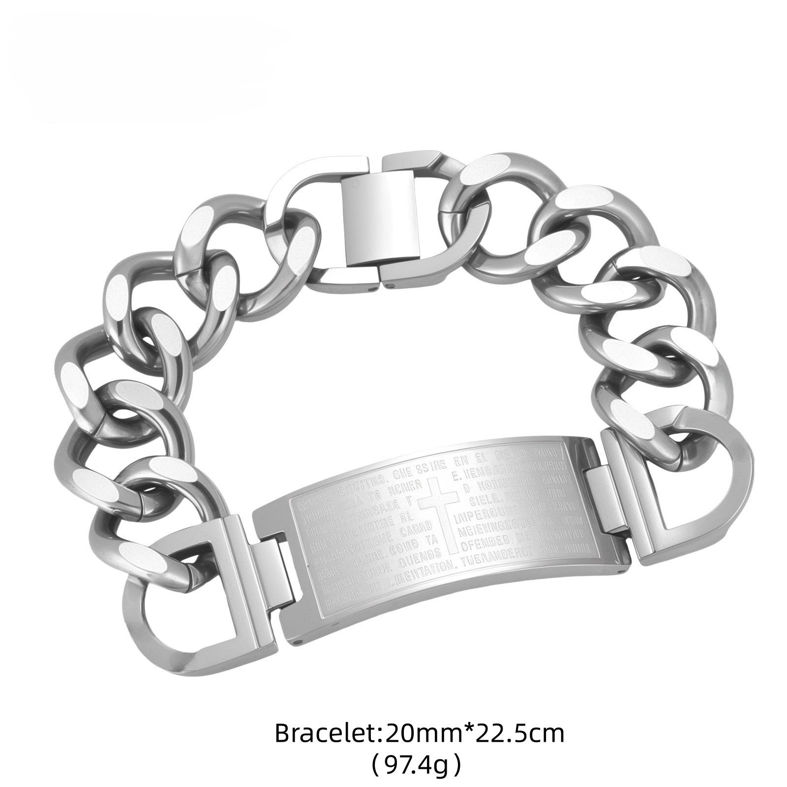 European & American Trendy Stainless Steel Men s Bracelet Stainless Steel