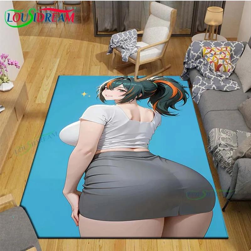 Fashion Sexy Anime Girl Carpet Room Decor Floor Mats Bedroom Yoga Mat Photography Props Area Rug Kids Bedroom Aldult Gift