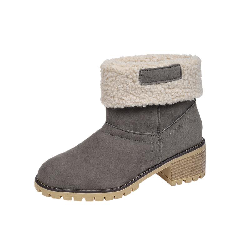 Fashion Winter Women Snow Boots New Keep Warm Fur Booties Retro Luxury Comfort Ankle Boots Women Platform High Heels Cotton Shoes Women
