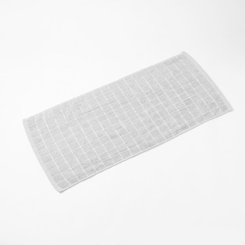 

Fluffy Day Checkered Cotton Towel (Gray)