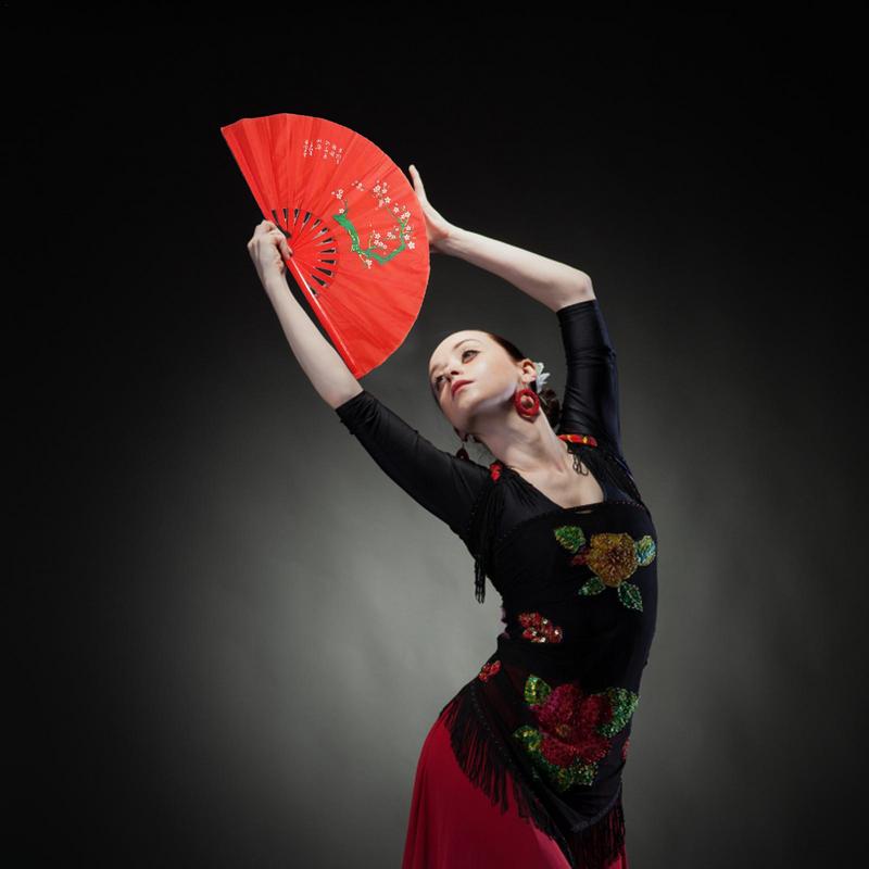 Kung Fu Tai Chi Fan Bamboo 33cm High-grade Right Hand Performance Fan Martial Arts Fans Wushu Products 13inch Hand Fan Gift