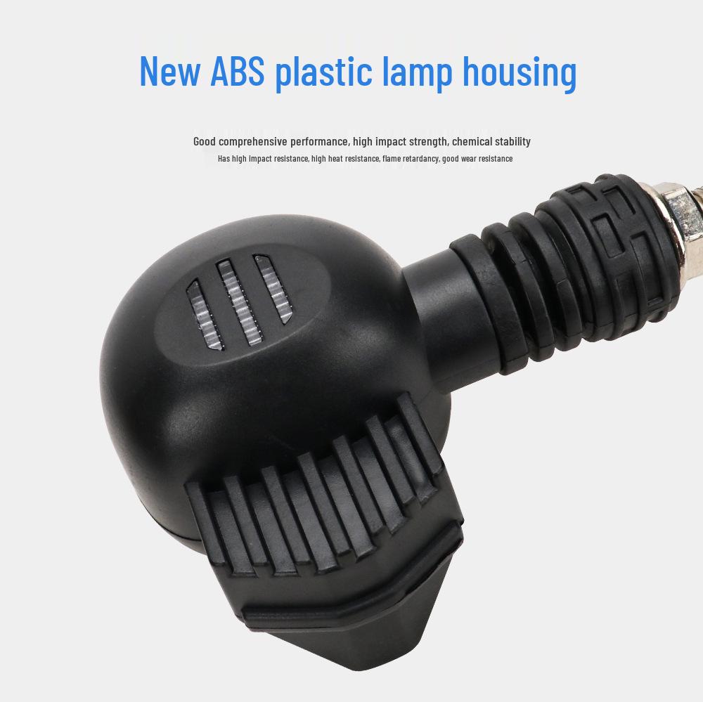 12V Skull LED Motorcycle Turn Signals - White & Yellow Dual Color