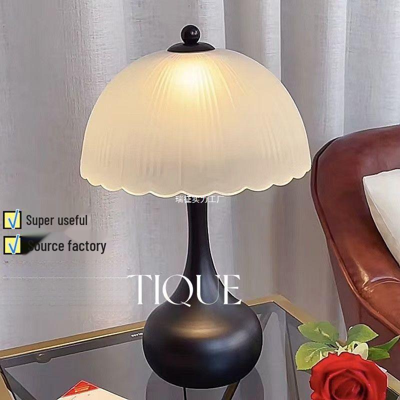 Nordic Minimalist Dimmable Glass Bedside Lamp: Modern, Warm, and Eye-Protecting