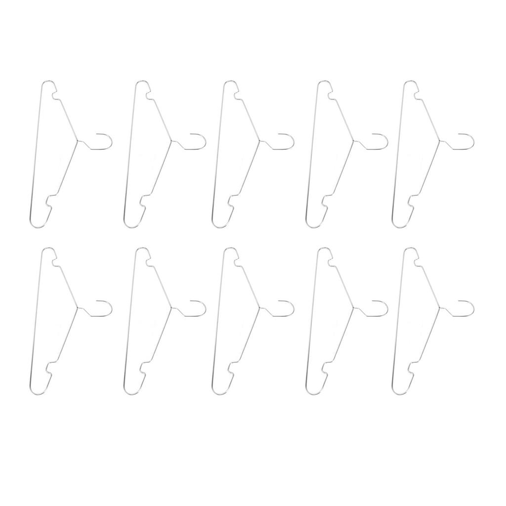 10pcs Clothes Hangers Stainless Steel Heavy Duty Prevent Slip Space Saving Coat Drying Hangers