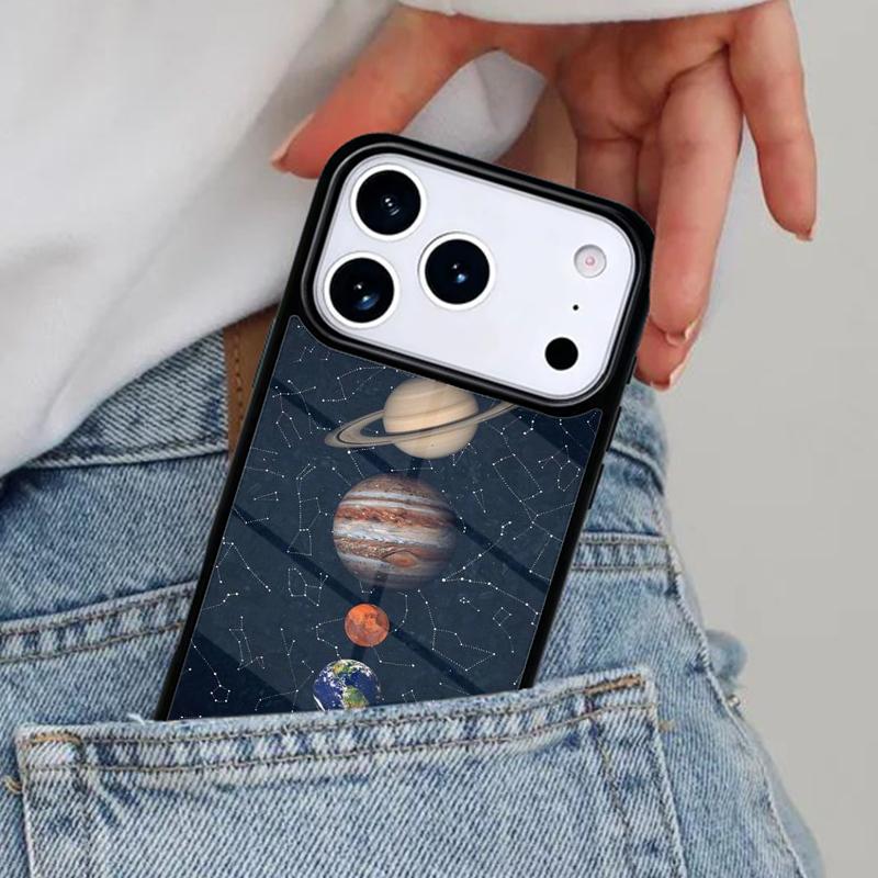 Space Planets Solar System soft Phone Case for iPhone 17ProMax 12 13 14 15 16e 17 Pro Max Plus Air Cover
